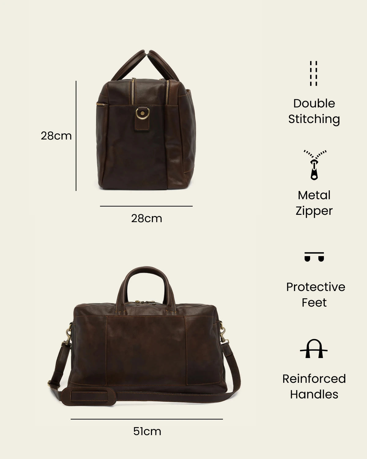 Magellan Espresso - Leather Tech Weekender