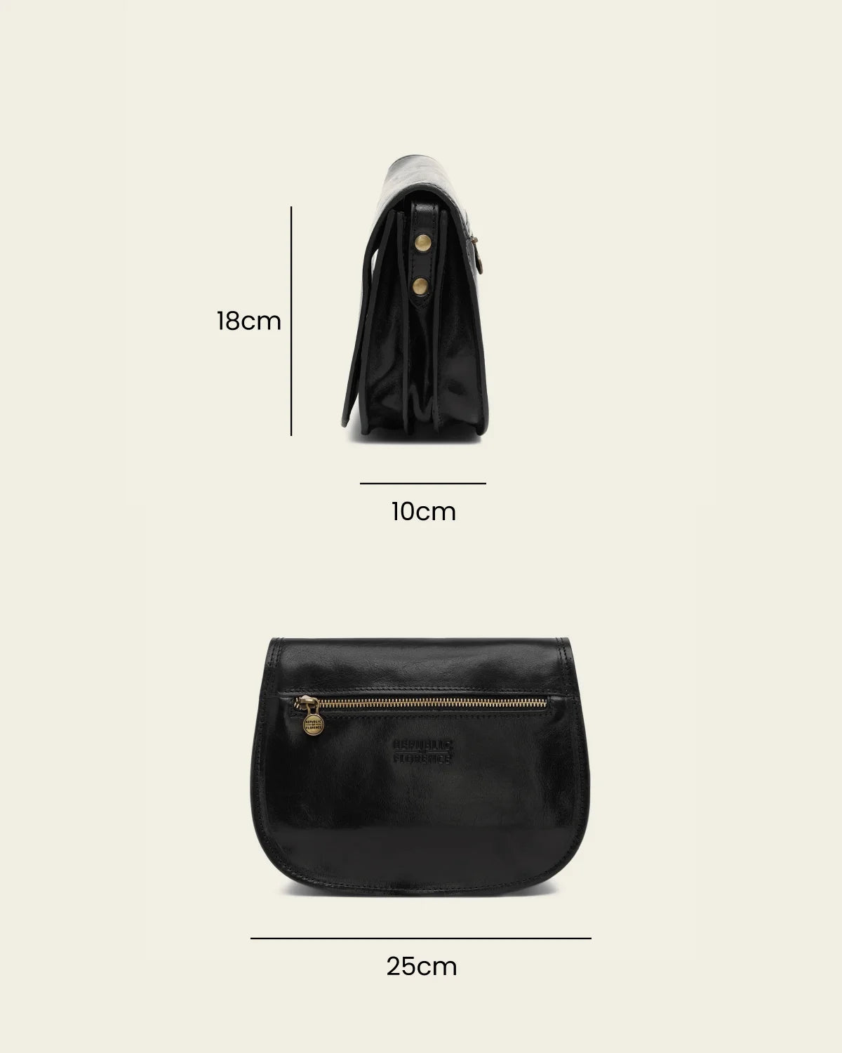 Mia Jet - Leather Crossbody Bag