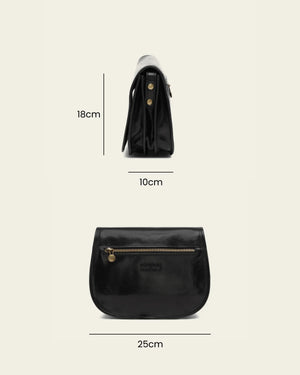 Mia Jet - Leather Crossbody Bag
