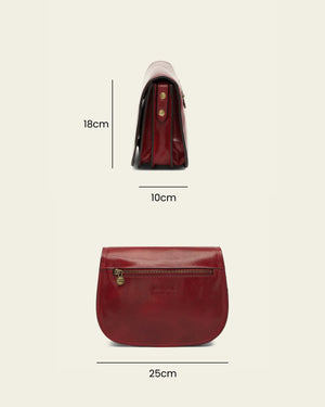Mia Rosso - Leather Crossbody Bag