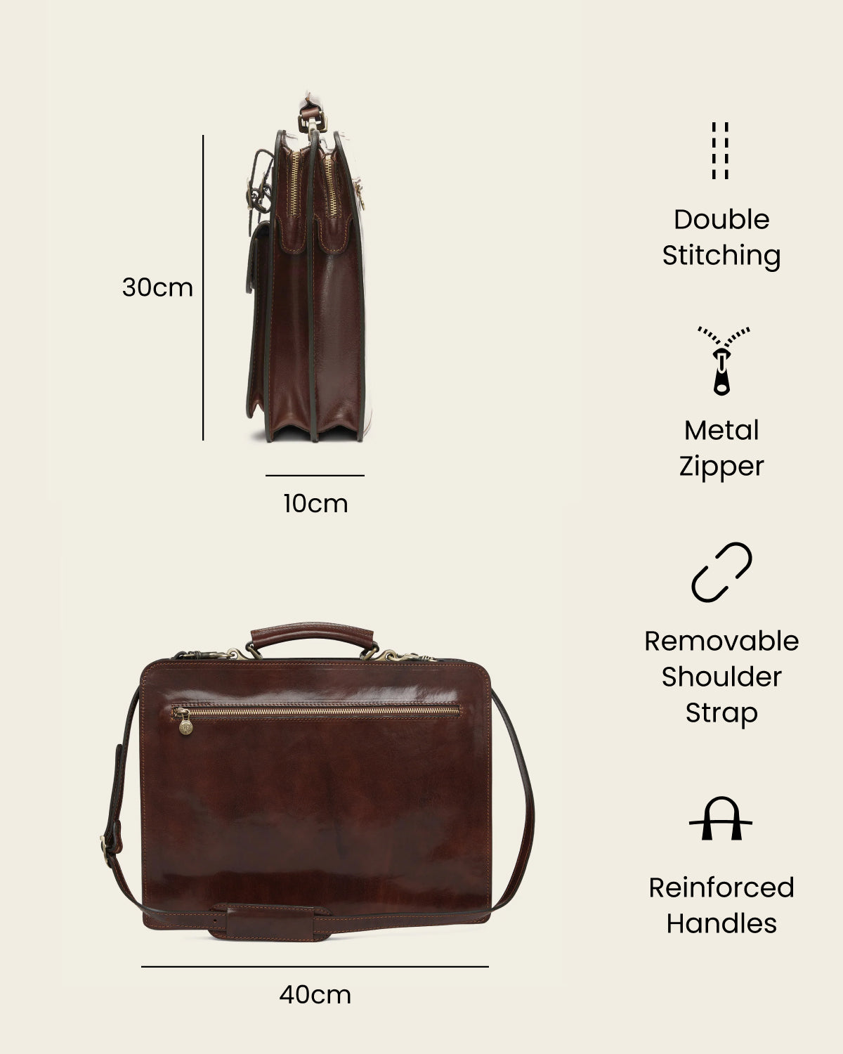 Munich Terra - 16" Double Compartment Briefcase