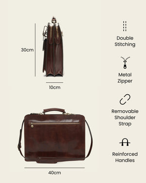 Munich Terra - 16" Double Compartment Briefcase