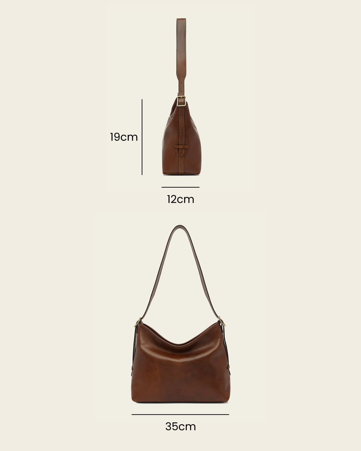 Sophia Earth - Leather Shoulder Bag