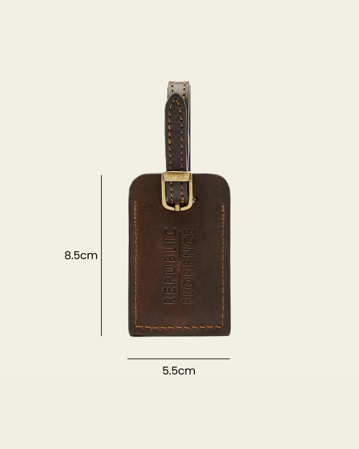 Tag Espresso - Leather Travel Tag