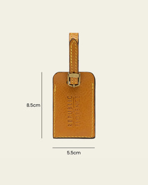 Tag Saffron - Leather Travel Tag