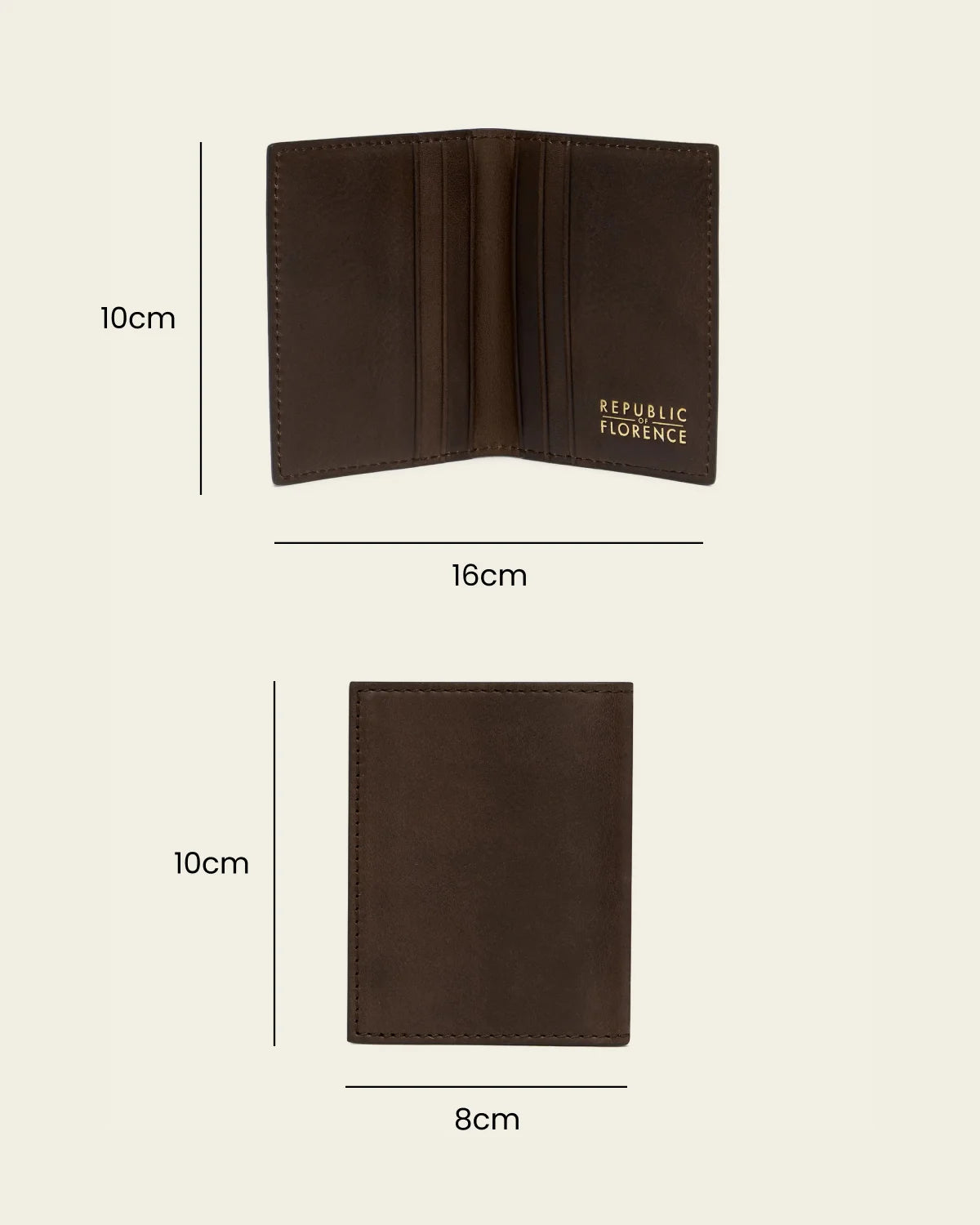 Vertical Espresso - Leather Card Holder