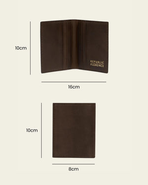 Vertical Espresso - Leather Card Holder