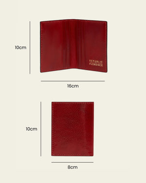 Vertical Rosso - Leather Card Holder