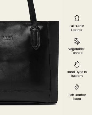 Amelia Jet - Leather Work Tote