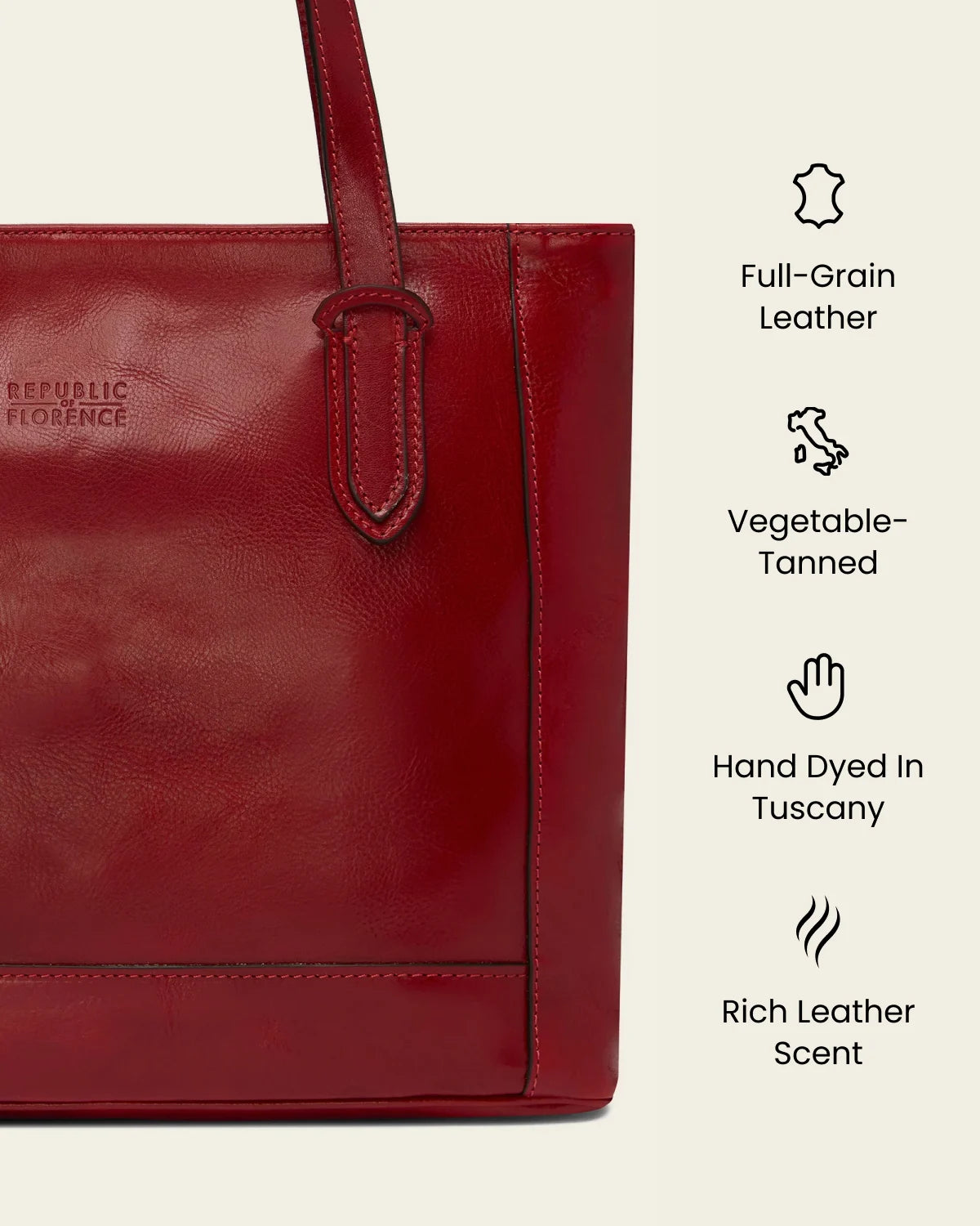Amelia Rosso - Leather Work Tote