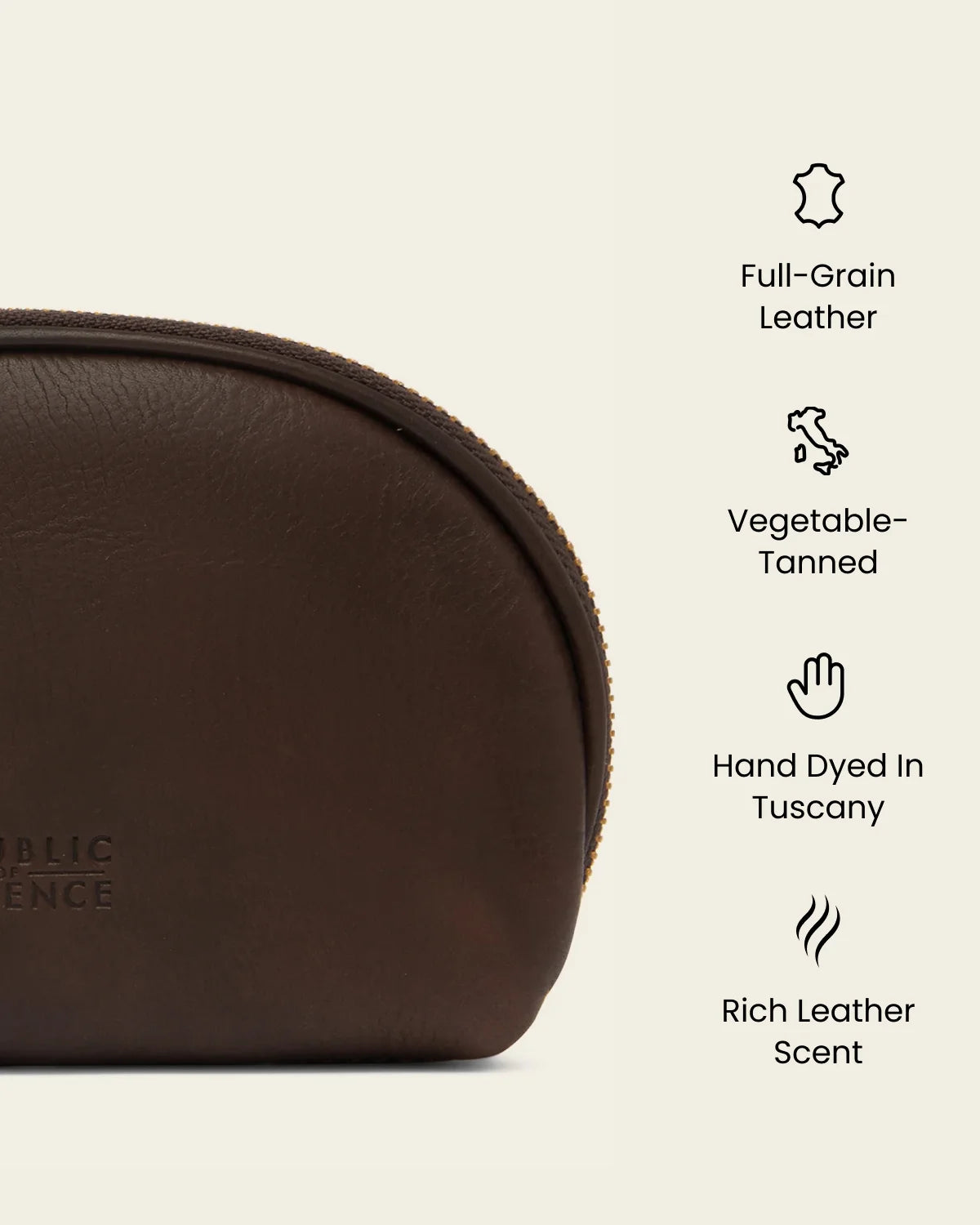 Duo Espresso - Leather Pouch Set