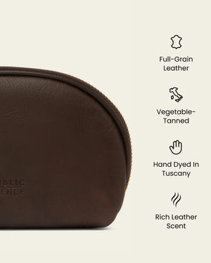 Duo Espresso - Leather Pouch Set