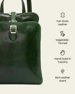 Emma Forest - 3-in-1 Convertible Leather Backpack