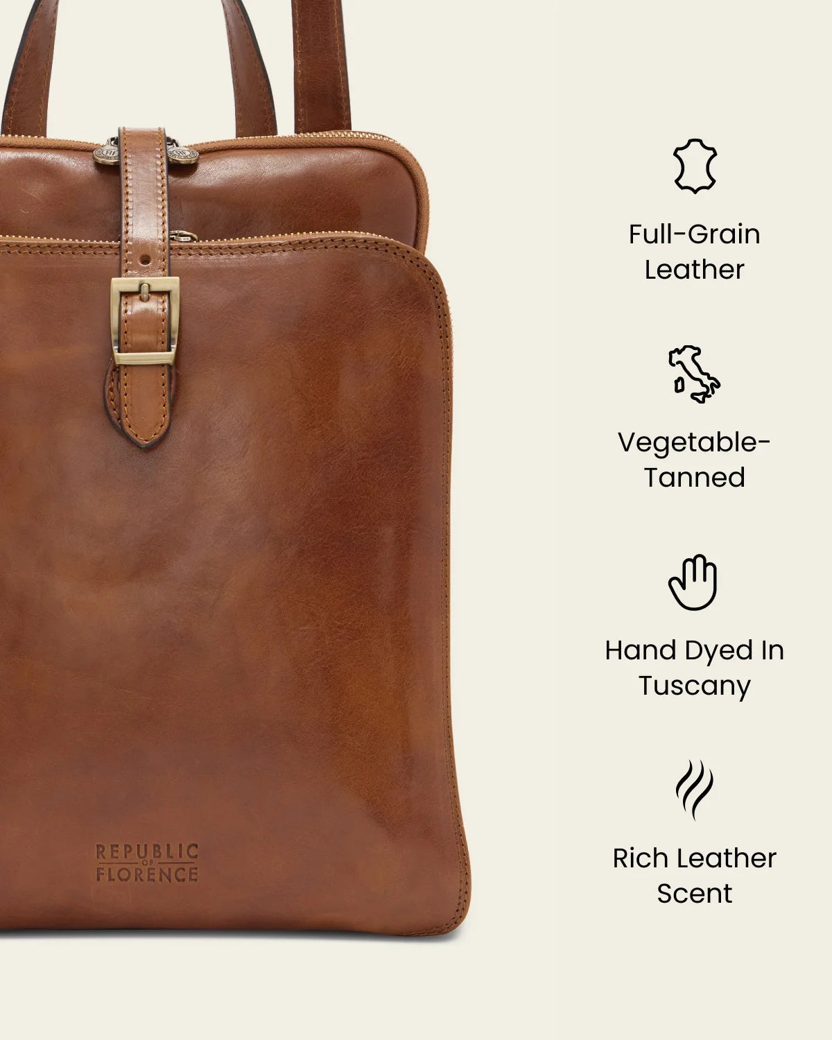 Emma Honey - 3-in-1 Convertible Leather Backpack