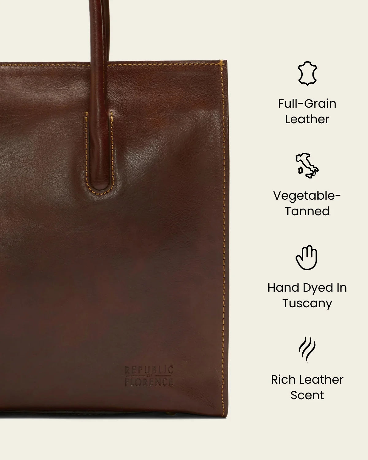 Florence Terra - Leather Work Tote