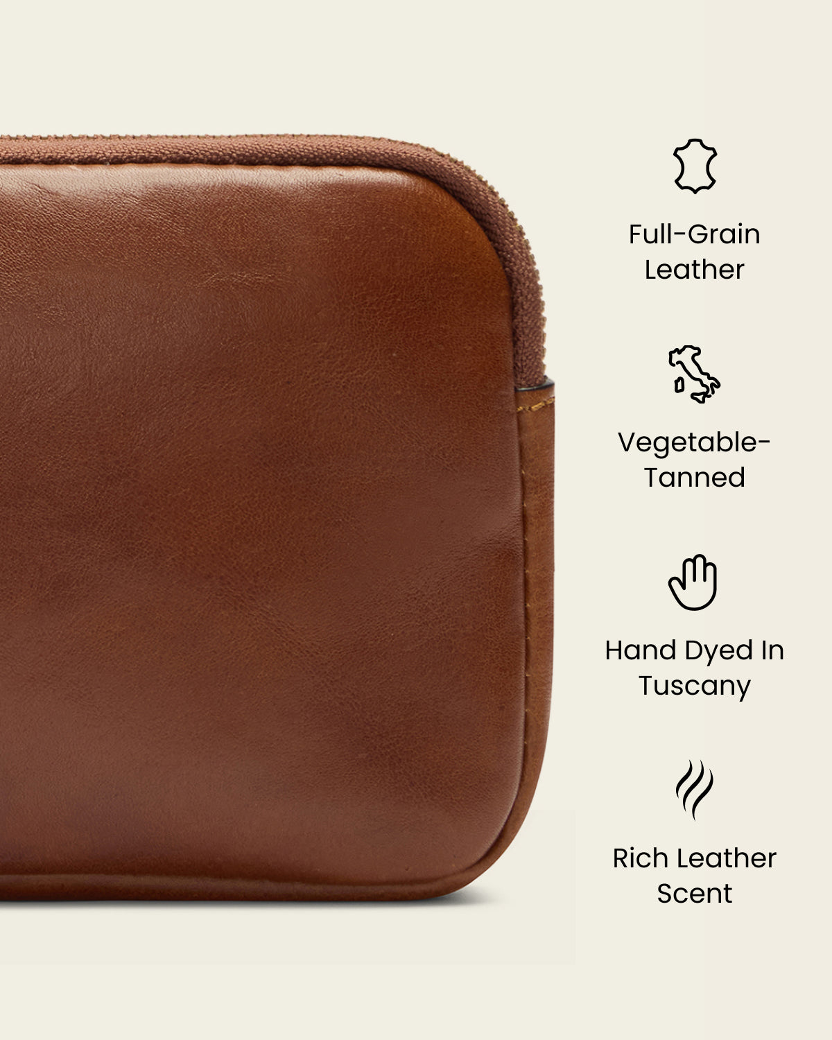 Forma5 Earth - Leather Zip Organiser