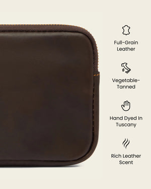 Forma5 Espresso - Leather Zip Organiser