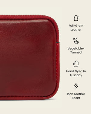 Forma5 Rosso - Leather Zip Organiser