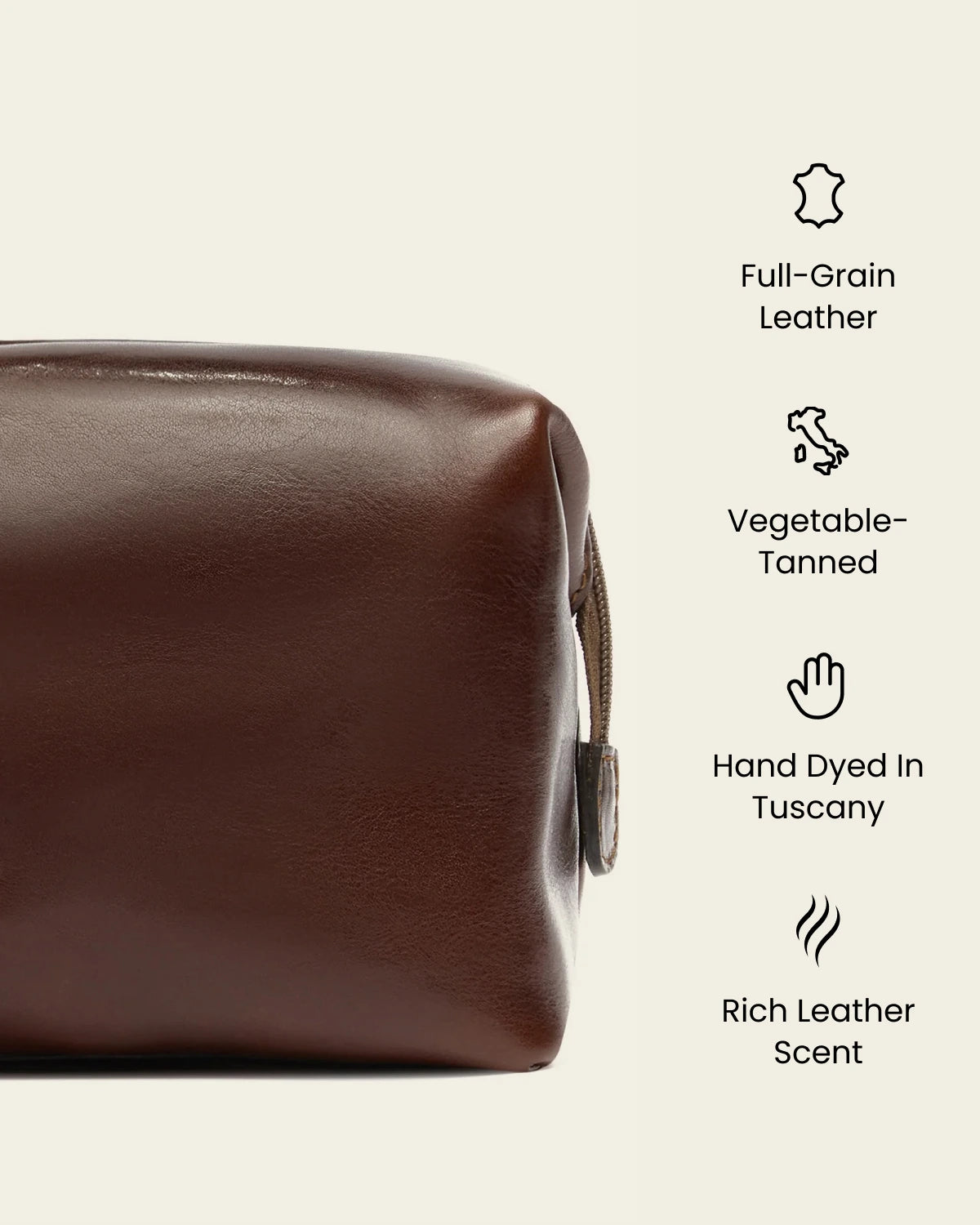 Grand Dopp Kit Terra - Leather Toiletry Bag