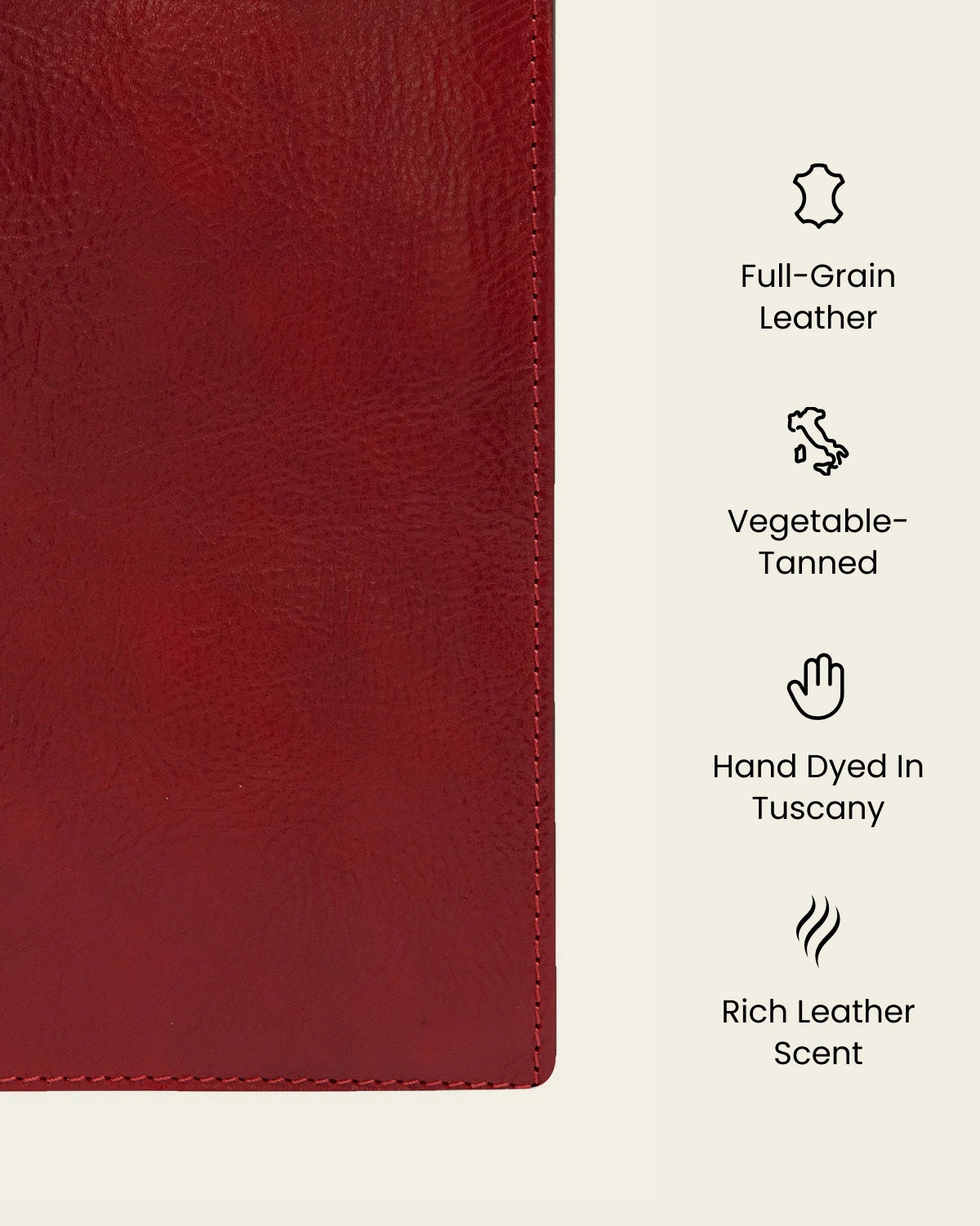 Journal A5 Rosso - Leather Notebook