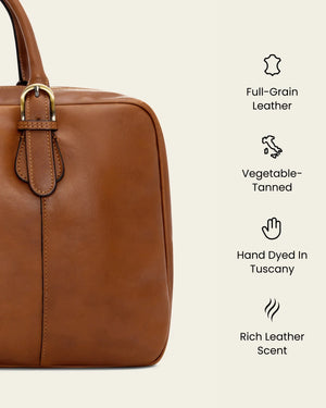 Madrid Burned - 16" Leather Briefcase