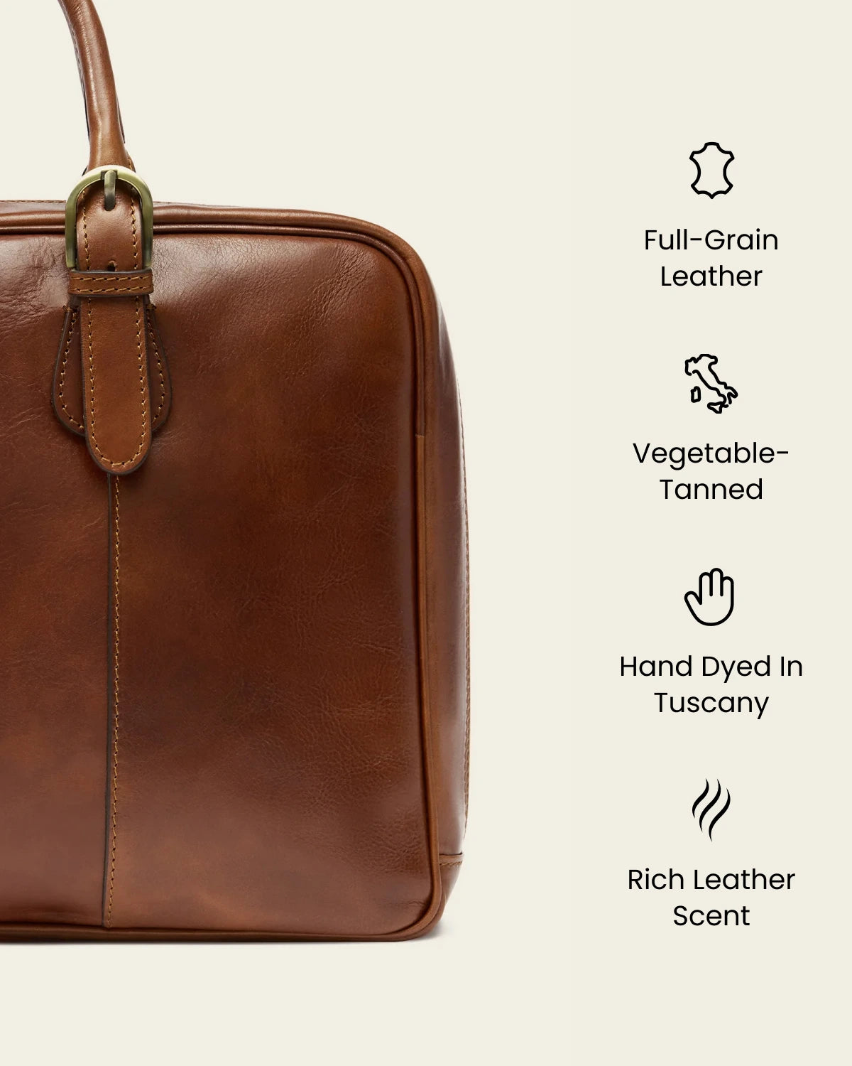 Madrid Earth - 16" Leather Briefcase