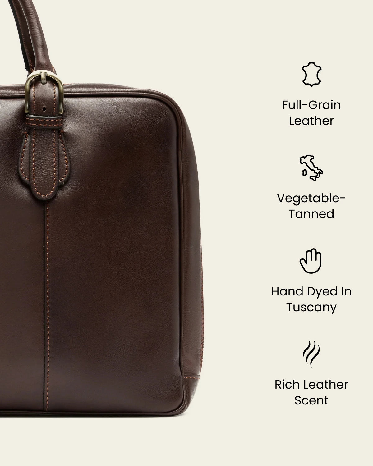 Madrid Espresso - 16" Leather Briefcase