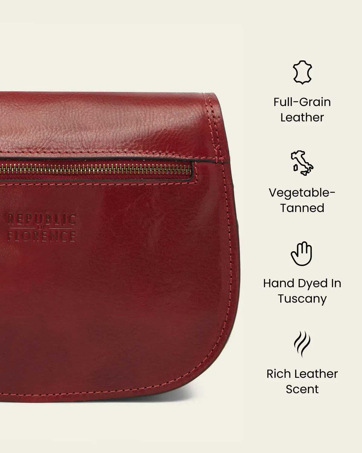 Mia Rosso - Leather Crossbody Bag