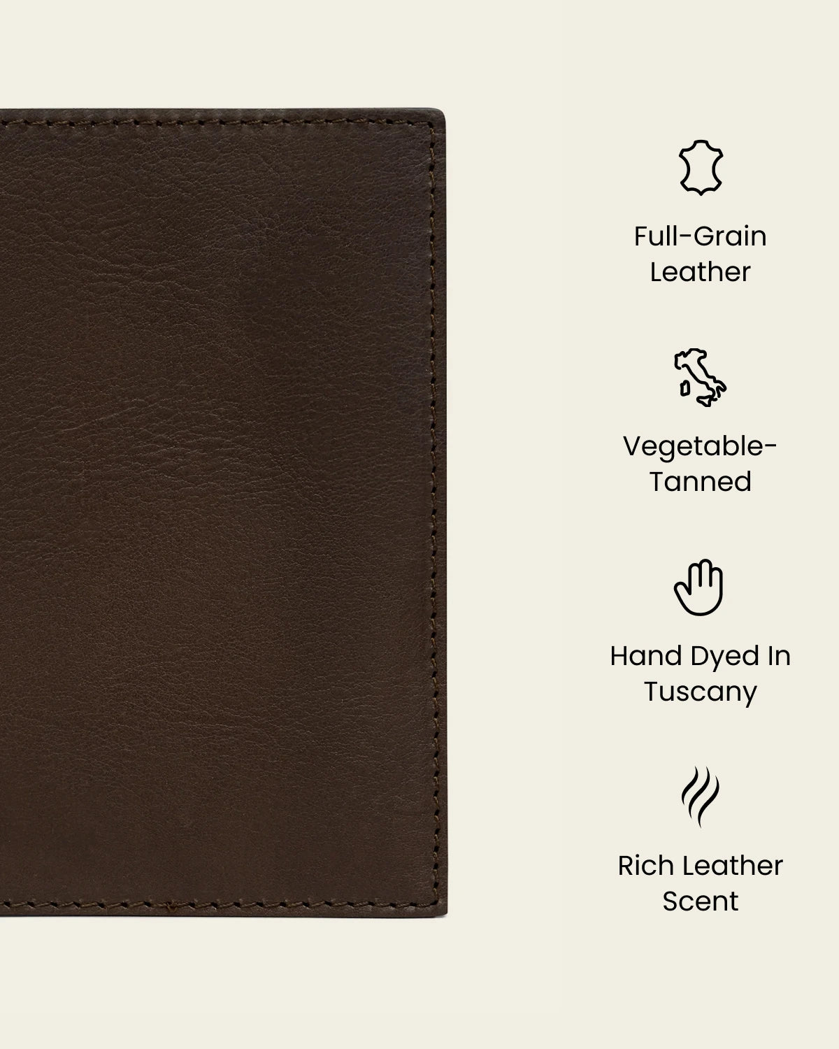 Passport Espresso - Leather Passport Cover