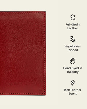 Passport Rosso - Leather Passport Cover