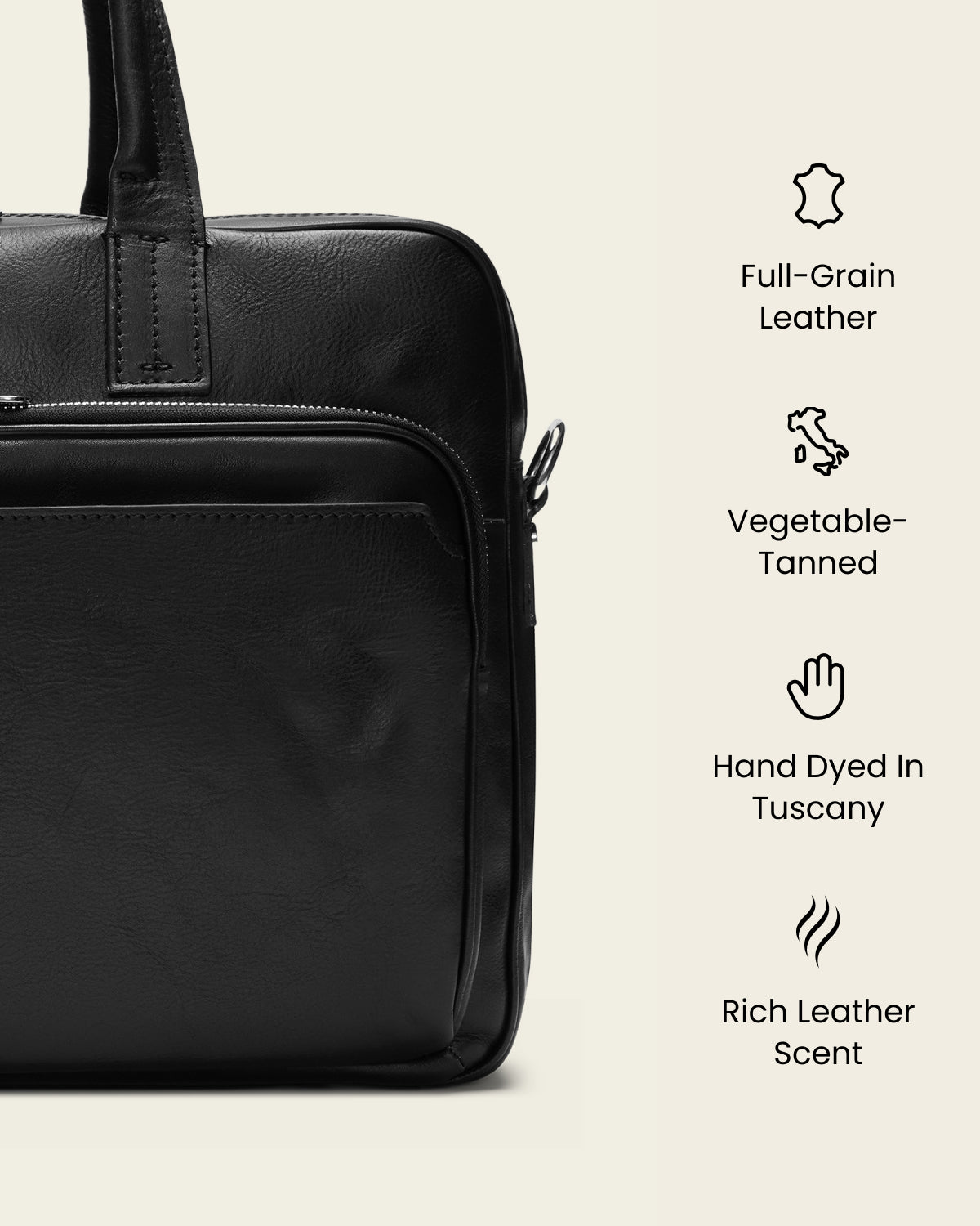 Pretoria Ink - 15" Leather Laptop Briefcase