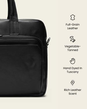Pretoria Ink - 15" Leather Laptop Briefcase