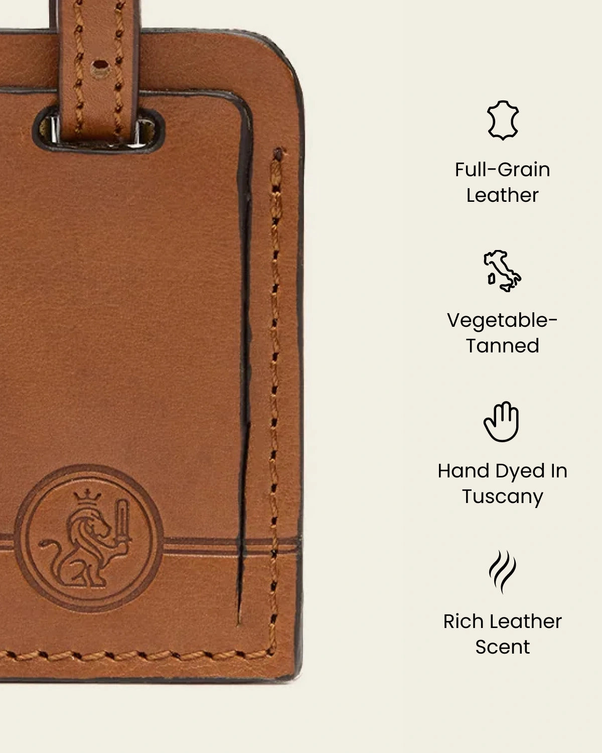 Tag Burned - Leather Travel Tag