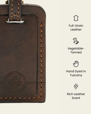 Tag Espresso - Leather Travel Tag