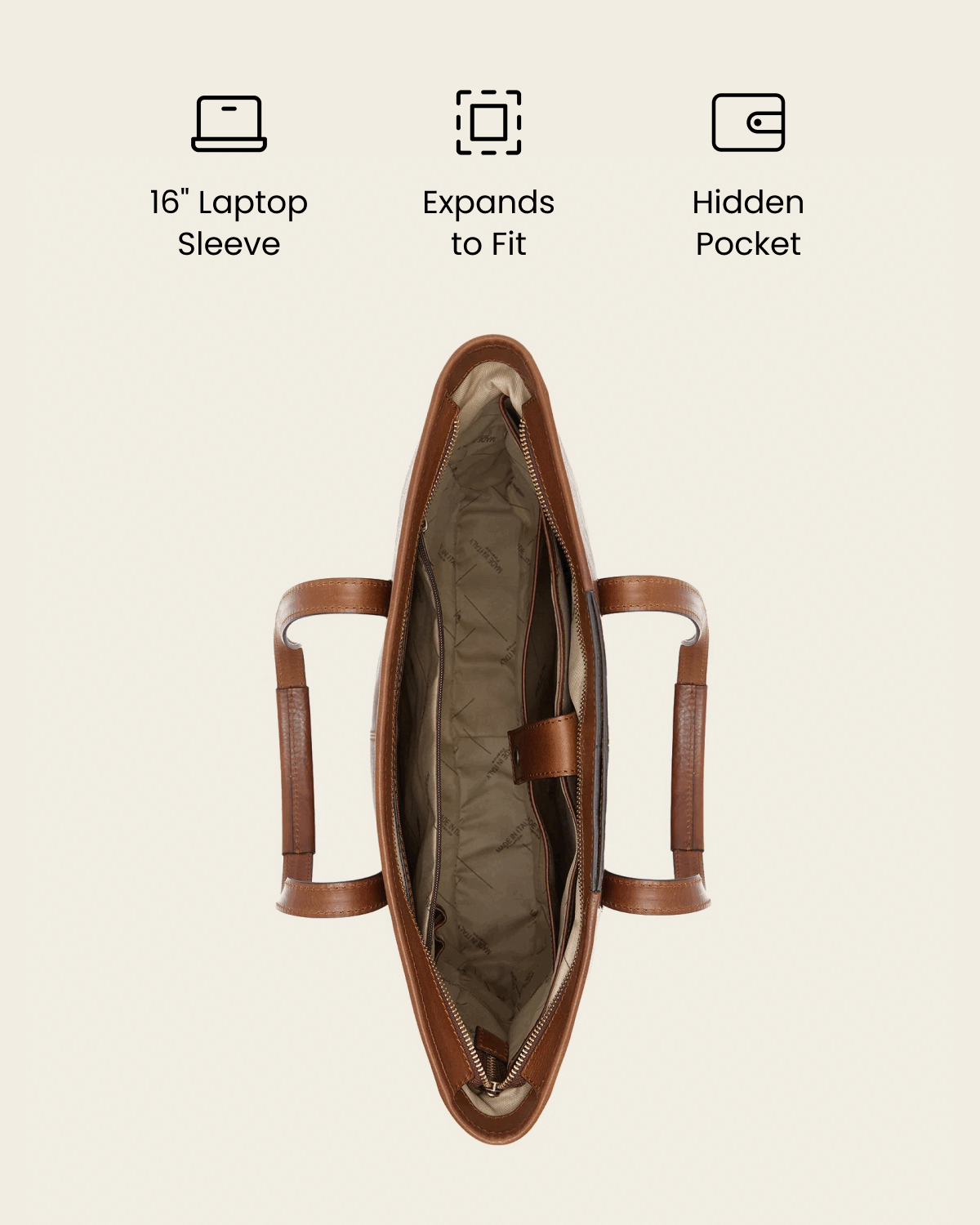 Beatrice Earth - Leather Work Tote