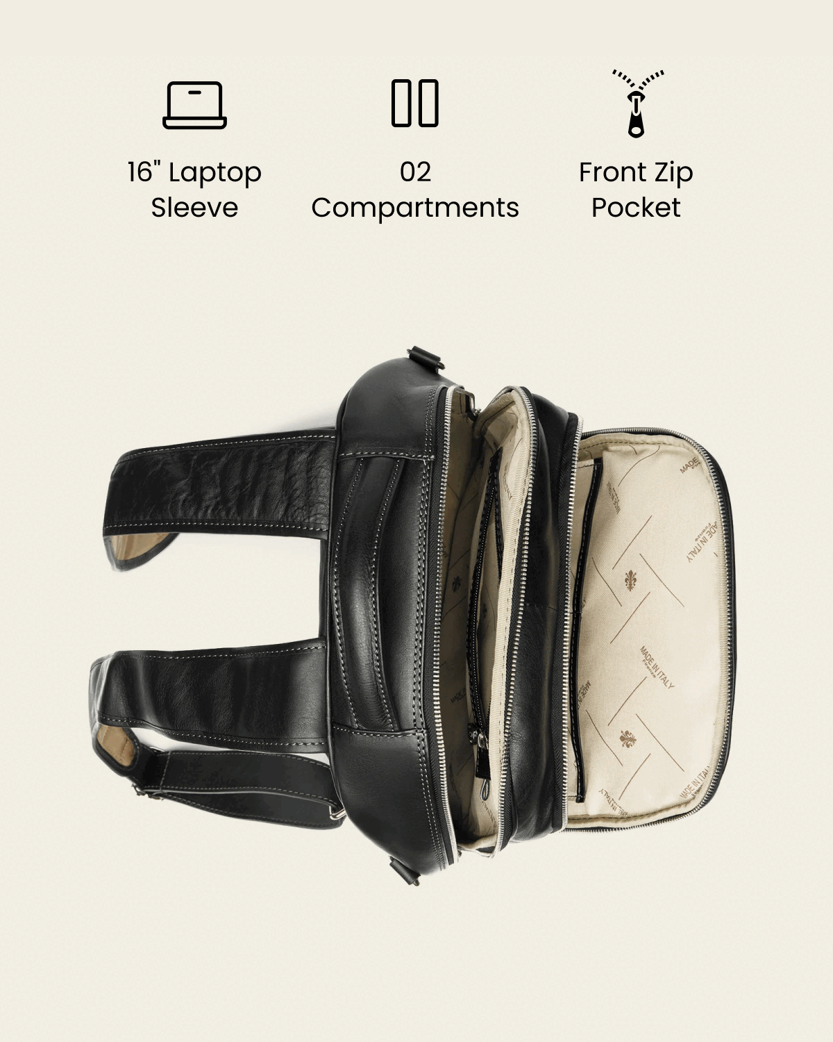 Belfast Ink - Leather Backpack