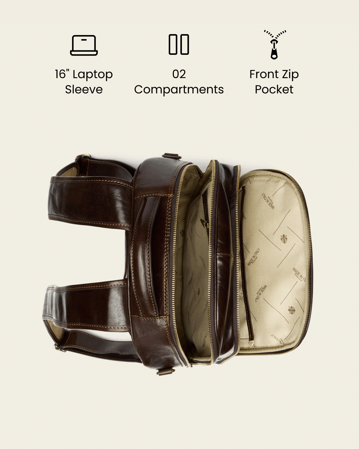 Belfast Moro - Leather Backpack