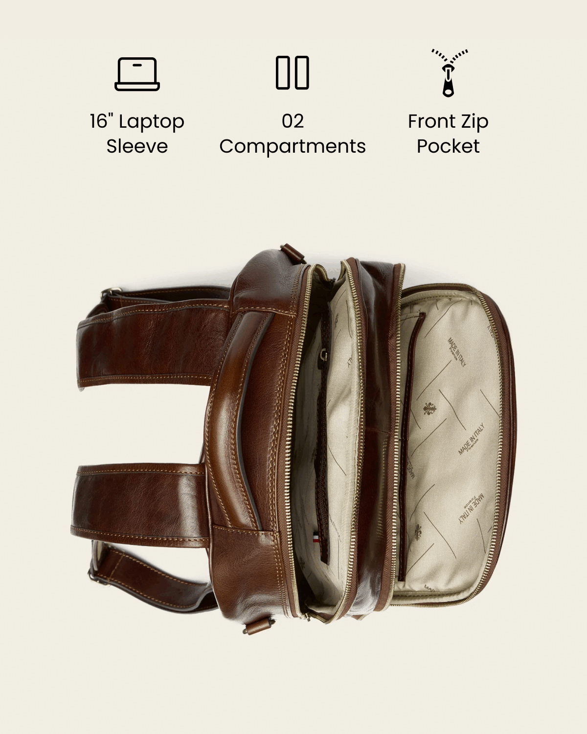 Belfast Terra - Leather Backpack
