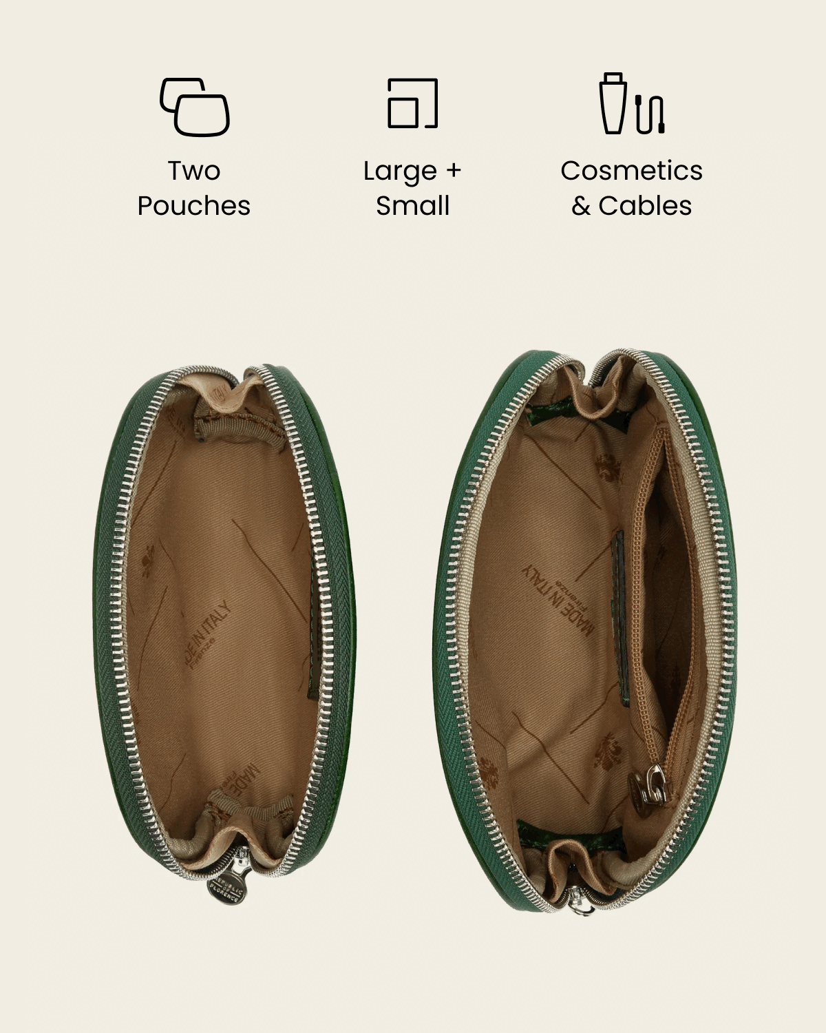 Duo Forest - Leather Pouch Set