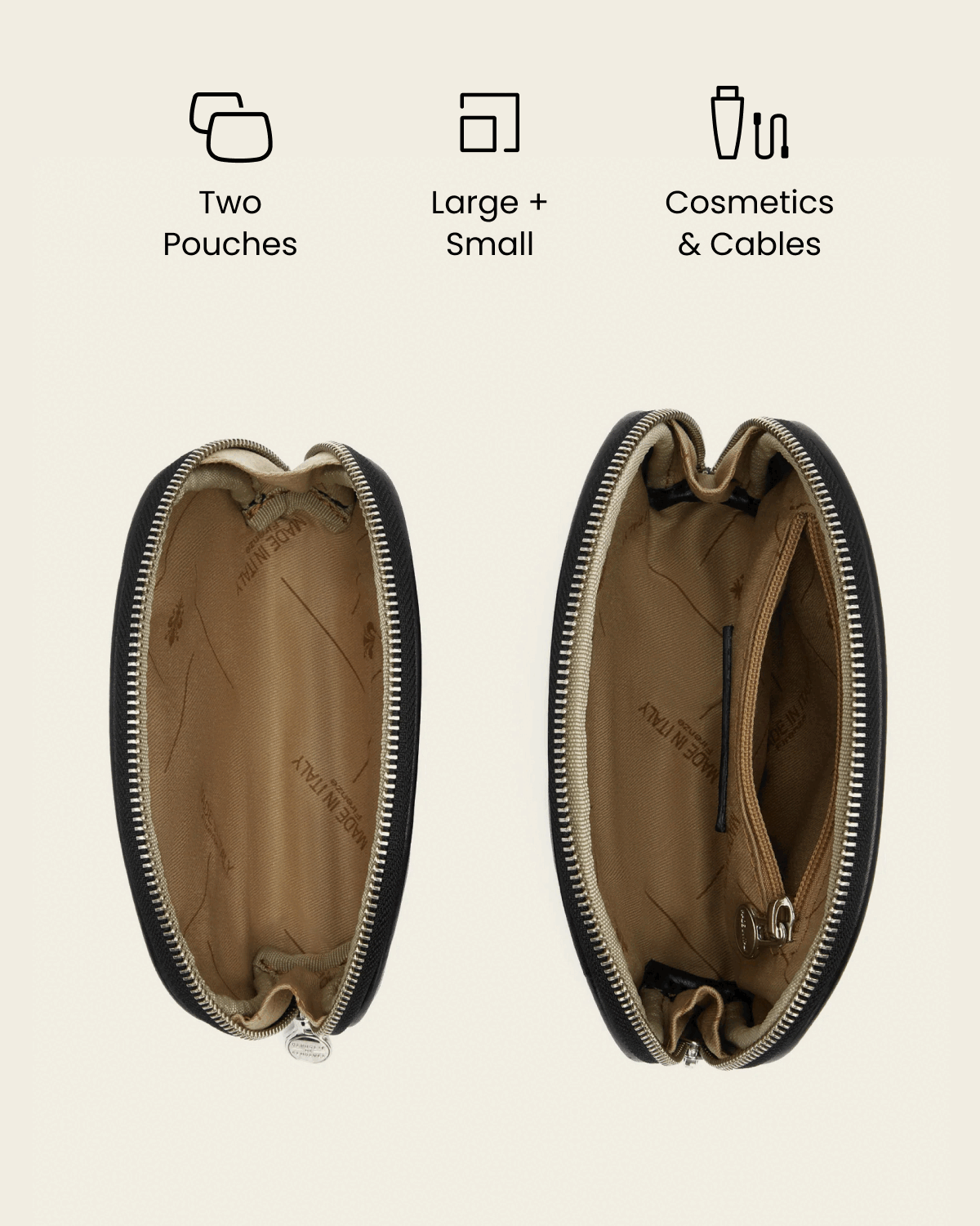 Duo Jet - Leather Pouch Set