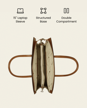 Florence Honey - Leather Work Tote