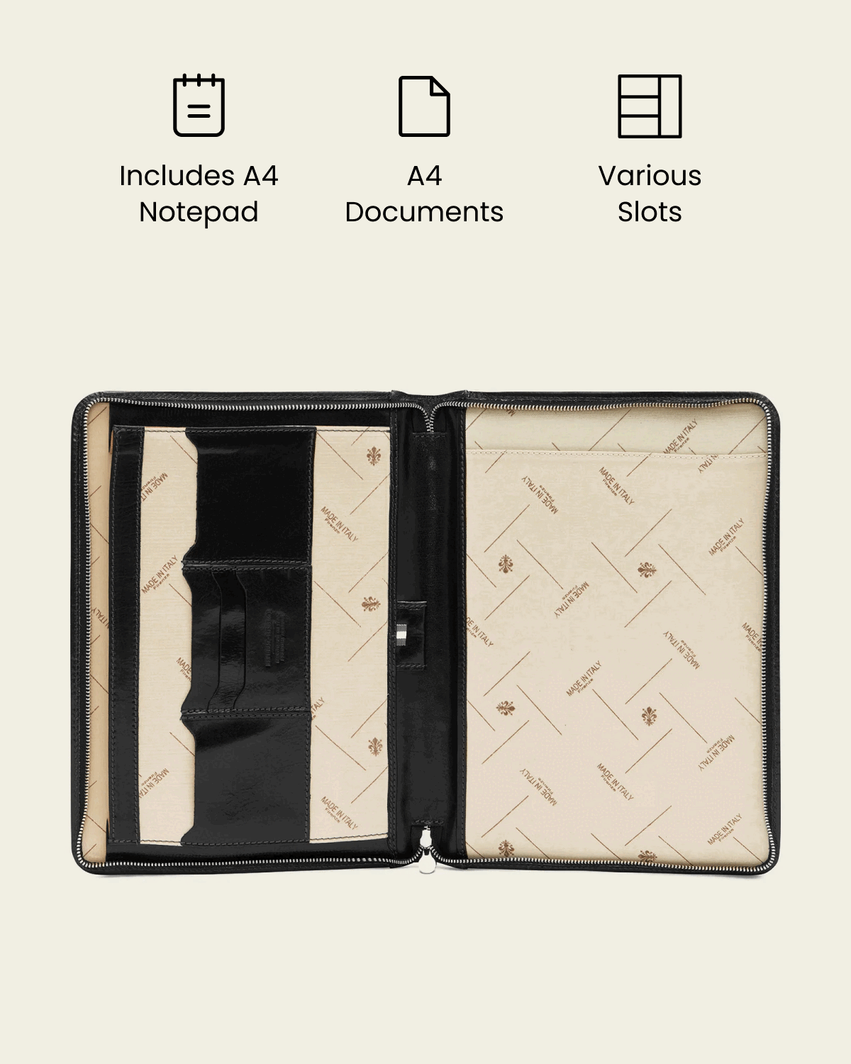 Folio Jet - Slim Zip Leather Compendium