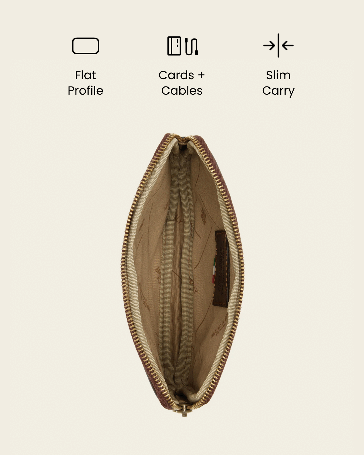 Forma5 Terra - Leather Zip Organiser