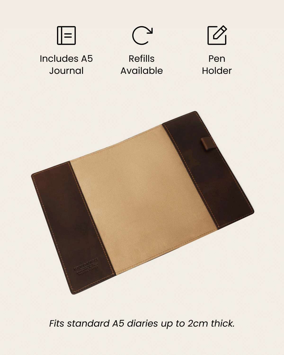 Journal A5 Espresso - Leather Notebook