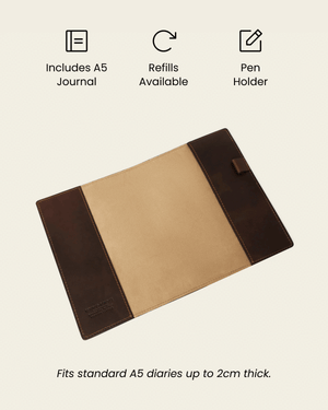 Journal A5 Espresso - Leather Notebook