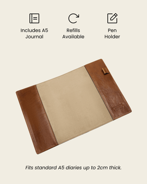 Journal A5 Honey  - Leather Notebook
