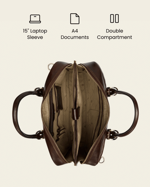 Madrid Terra - 16" Leather Briefcase