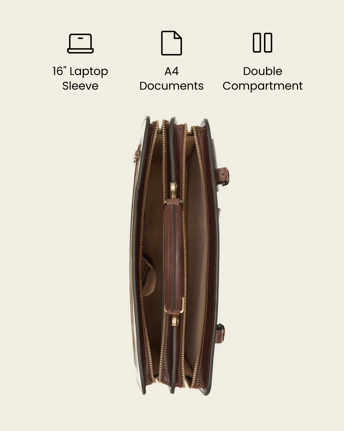 Munich Terra - 16" Double Compartment Briefcase