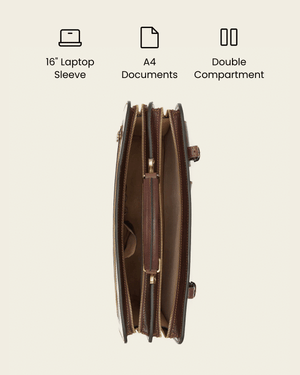 Munich Terra - 16" Double Compartment Briefcase