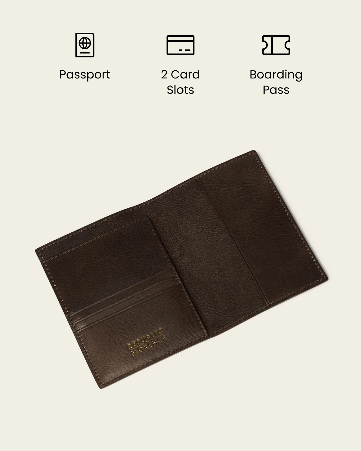 Passport Espresso - Leather Passport Cover
